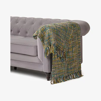 The Range 100 Acrylic Throw - 180cm x 115cm - Blue/Green