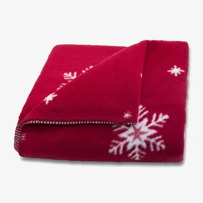 The Range Matris Home England Christmas Cotton Double Throw Blanket - Red