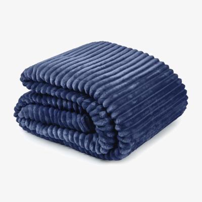 The Range Dahlia Fleece Throw - Navy