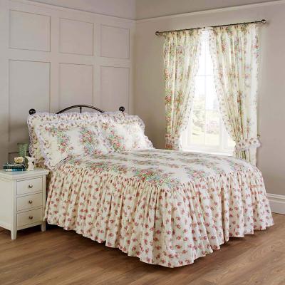 The Range Country Spring Bouquet Quilted Fitted Bedspread - White/Multi / Double