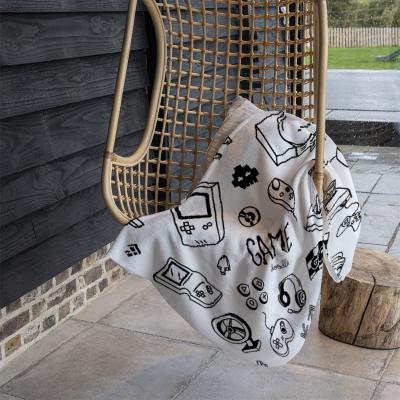 The Range Game Doodles Blanket - Black