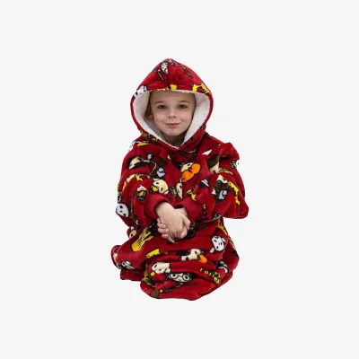 The Range Harry Potter Childrens/Kids Charm Fleece Sherpa Lined Blanket Hoodie - Red