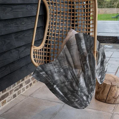 The Range Black And White Bamboo Blanket - Black