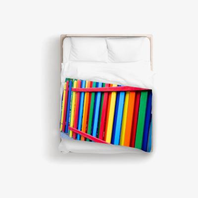 The Range Colourful Fence Blanket - Blue