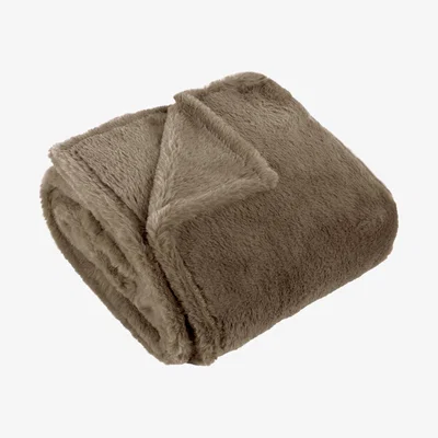 The Range Kallu Double-Sided Faux-Fur Throw - Mocha / 150cm