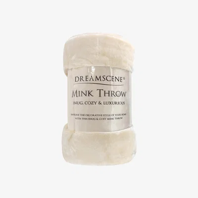 The Range Dreamscene Mink Soft Faux Fur Throw Fleece Blanket - Yellow / 240cm