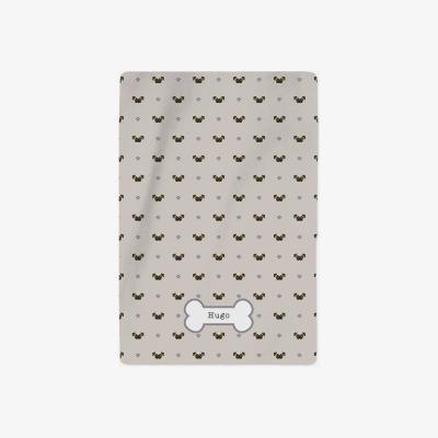 The Range Personalised Fawn Pug Blanket - Pattern
