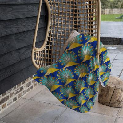 The Range Egyptian Style Motif Blanket - Green