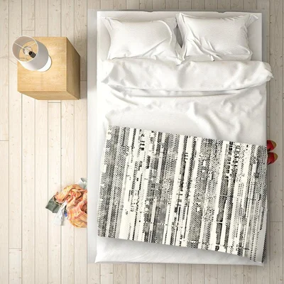 The Range Washed Out Canvas Pattern Blanket - Grey