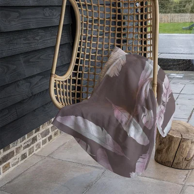 The Range Imprints Bird Feathers Blanket - Purple
