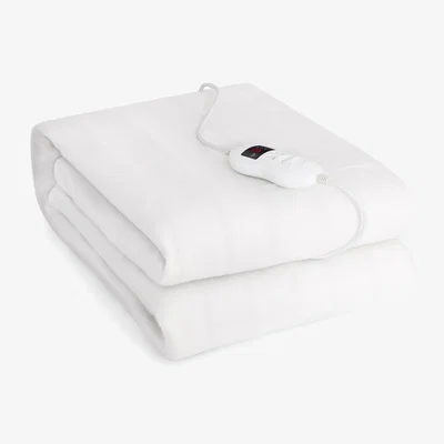 The Range Double Heated Mattress Pad Electric Bed Warmer - White