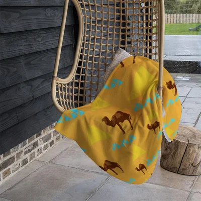 The Range Camels  Pyramids Blanket - Orange