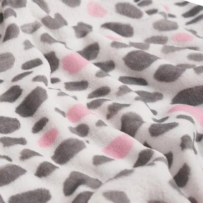 The Range Dreamscene Spotty Ultra Soft Print Fleece Throw Blanket - White / 150cm