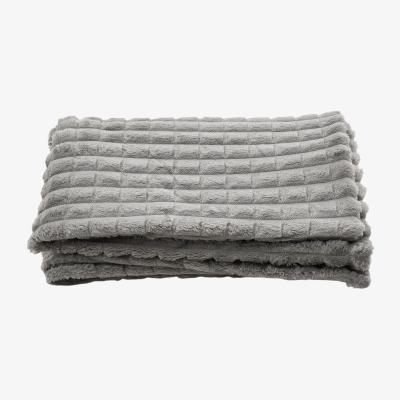 The Range Reversible Throw Blanket - Grey / 230cm W x 200cm D