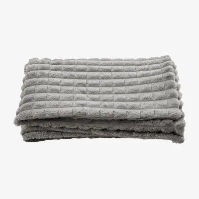 The Range Reversible Throw Blanket - Grey / 230cm W x 200cm D