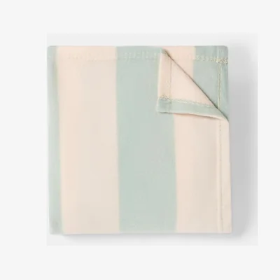 The Range OHS Stripe Fleece Throw - Sage/Cream