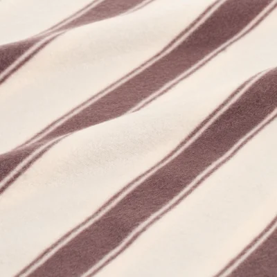 The Range OHS Vintage Stripe Fleece Throw - Chocolate