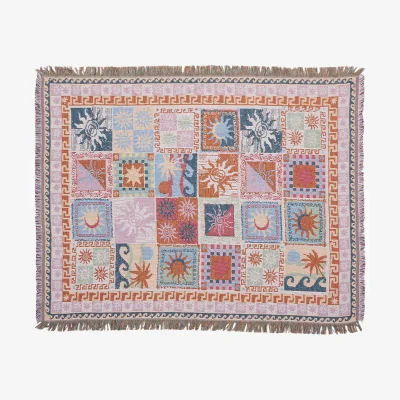 The Range Sofa Throw Blanket with Tassels - Multi-colour