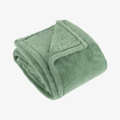 The Range Kallu Double-Sided Faux-Fur Throw - Frost / 130cm