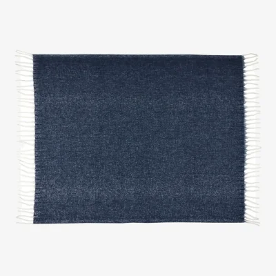 The Range Floso Dolly Recycled Polyester Recycled Blanket - Dark Blue