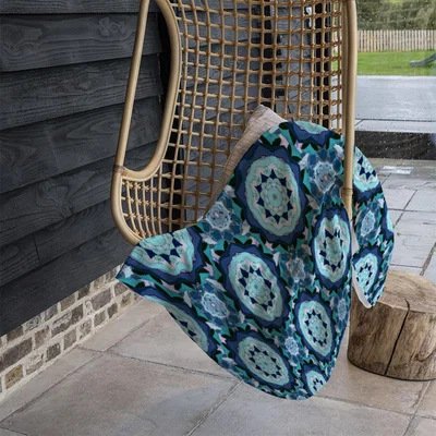 The Range Boho Magic Symbol Blanket - Blue