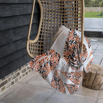 The Range Leaf Droplets Blanket - Orange