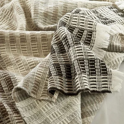 The Rug Seller Longhena Espresso Woven Throw By Designers Guild