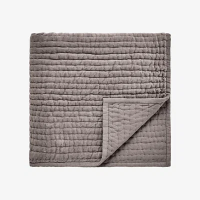 The Rug Seller Makrana Velvet Throw by Harlequin in Silver Grey
