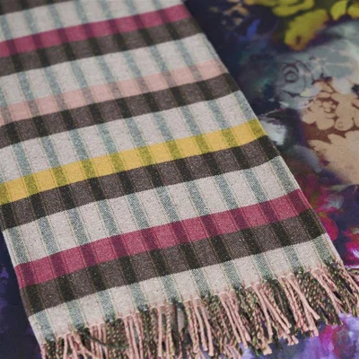 The Rug Seller Marjorelle Rose Wool Silk Throw By Designers Guild