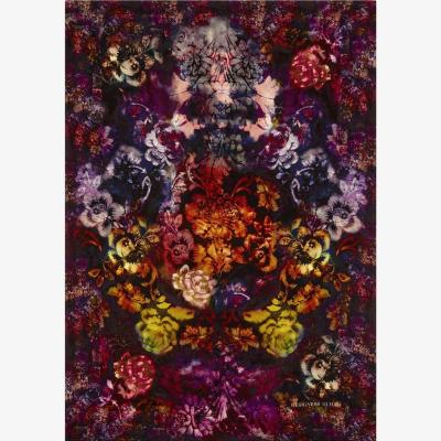 The Rug Seller Tarbana Amethyst Wool Throw in Purple By Designers Guild