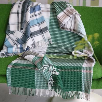 The Rug Seller Florentin Emerald Woven Throw in By Designers Guild