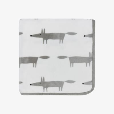 The Rug Seller Mr Fox Fleece Throw By Scion in White