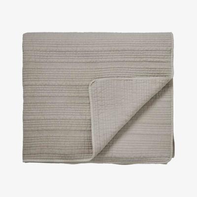 The Rug Seller Wandle Linen Throw By Designer Morris & Co in Linen