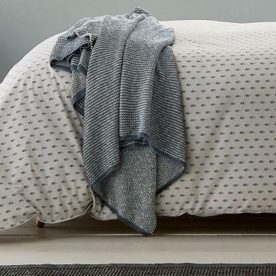 The Rug Seller Isla Knitted Throw By Murmur in Lough Green