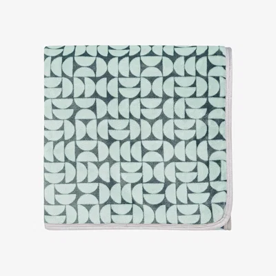 The Rug Seller Liv Tolka Fleece Throw By Helena Springfield in Teal Green