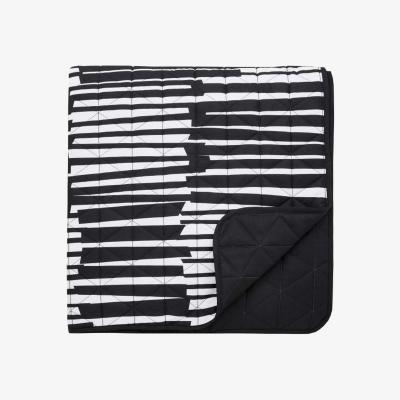The Rug Seller Stick Stack Geometric Stripe Throw By DKNY in Black