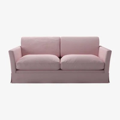 Sofa.com Otto 2.5 Seat Sofa Bed in Powder Pink Brushed Linen Cotton - sofa.com