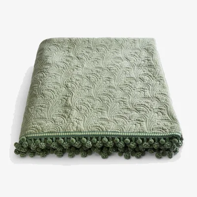 Soho Home Obie Bedspread Sage, 230 x 230cm