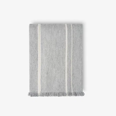 Sazy Andreo Wool Throw, Grey - Beige, 120x170 cm