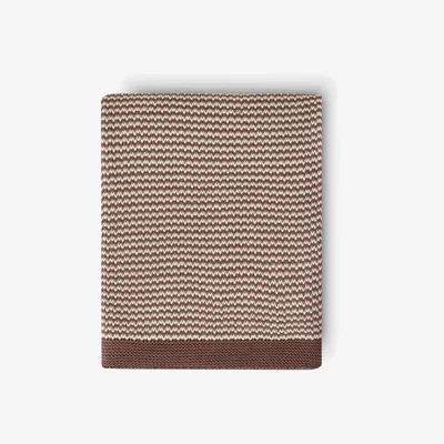 Sazy Nautical Knitted Soft Throw, Taupe, 125x160 cm