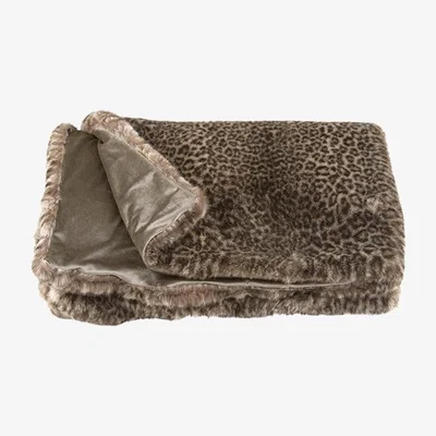 Tobias Oliver Zinc Romo I Snow Leopard Throw