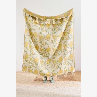 Urban Outfitters Ella Floral Vine Throw 135cm x 160cm at Urban Outfitters