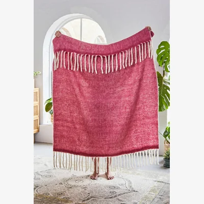 Urban Outfitters Magenta Cosy Throw - Pink ALL at Urban Outfitters