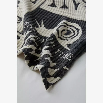 Urban Outfitters Manifesting Throw Blanket - Black ALL at Urban Outfitters