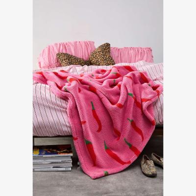 Urban Outfitters Chilli Fleece Throw - Pink ALL at Urban Outfitters