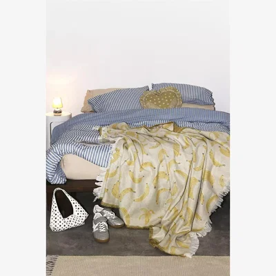 Urban Outfitters Bananas Throw - Yellow 125cm x 150cm at Urban Outfitters