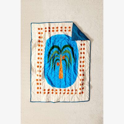 Urban Outfitters Palm Tree Quilted Throw 152cm x 127cm at Urban Outfitters