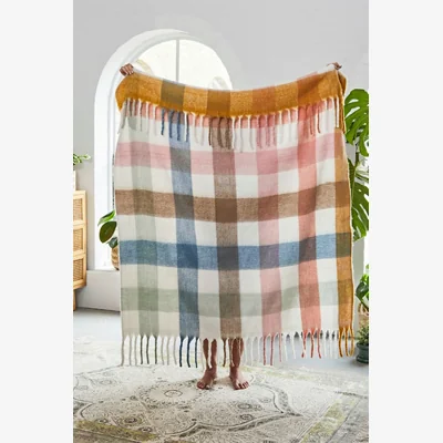 Urban Outfitters Checkerboard Cosy Throw - Assorted ALL at Urban Outfitters