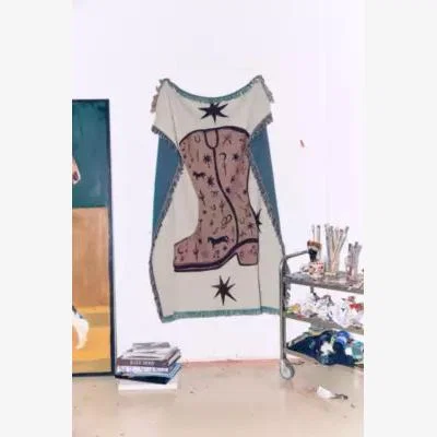 Urban Outfitters Urban Outfitters x TuftLuck TuftLuck UO Exclusive Doodle Boot Art Throw ALL