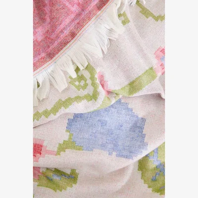 Urban Outfitters Floral Cross-Stitch Throw ALL at Urban Outfitters